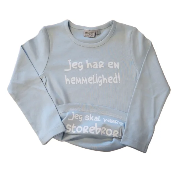 Wheat langærmet storebror t-shirt - Lyseblå