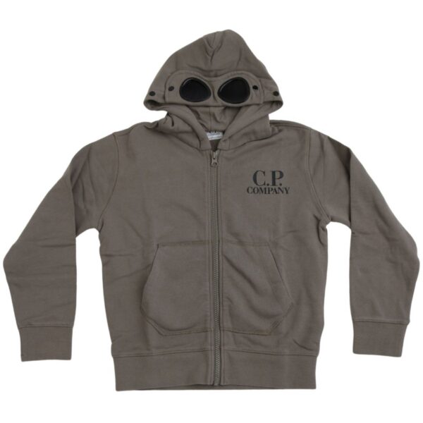 C.P. Company Walnut Brown Zip Hættetrøje - Str. 8 år  8 år