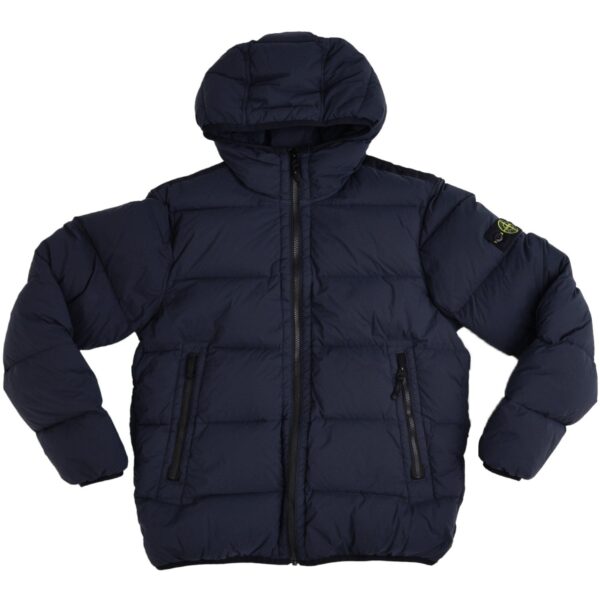 Stone Island Navy Blue Real Dunjakke - Str. 8 år  8 år