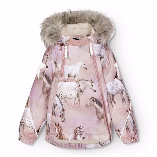 Hopla Fur Jakke - Dreamy Horses - 110 Lilla 110