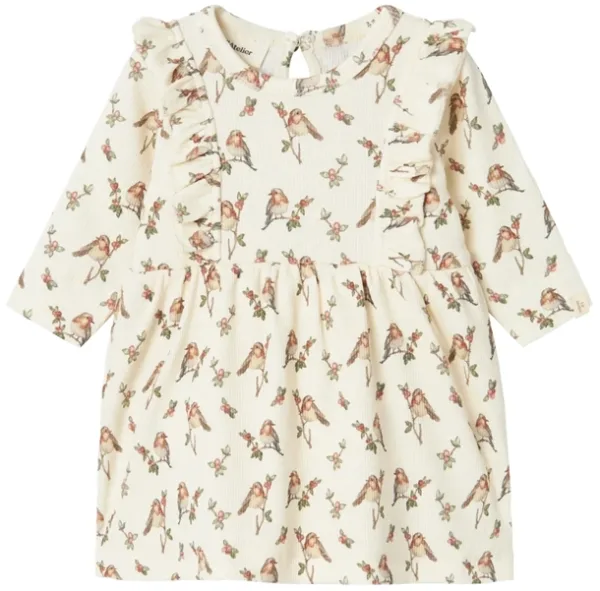 Lil Atelier Kjole NBFGAVO ENA BODY DRESS Turtledove Bird