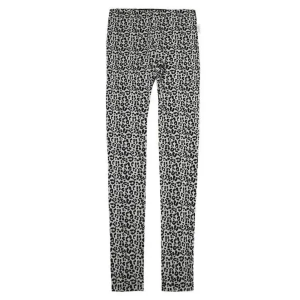 Leggings sort og grå uld til kvinder Sort 2XL