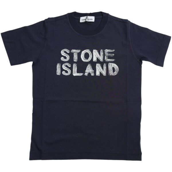 Stone Island Navy Blue Ss T-Shirt - Str. 14 år  14 år