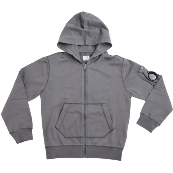 C.P. Company Anthracite Grey Zip Sweatshirt/Hood - Str. 10 år  10 år