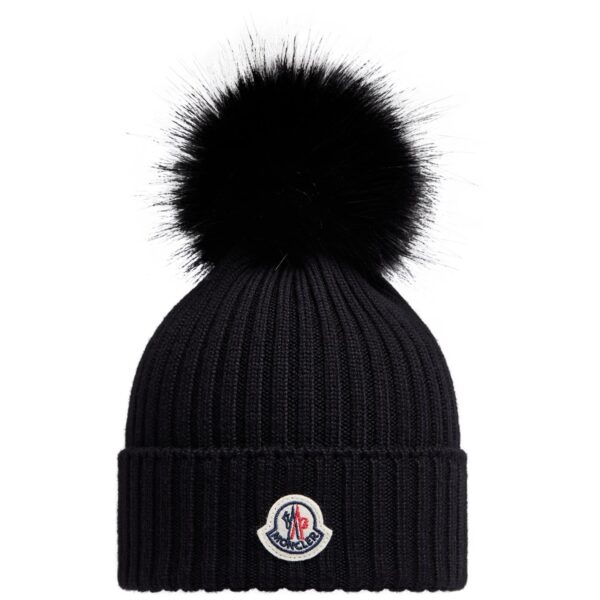 Moncler Black Beanie - Str. L  L