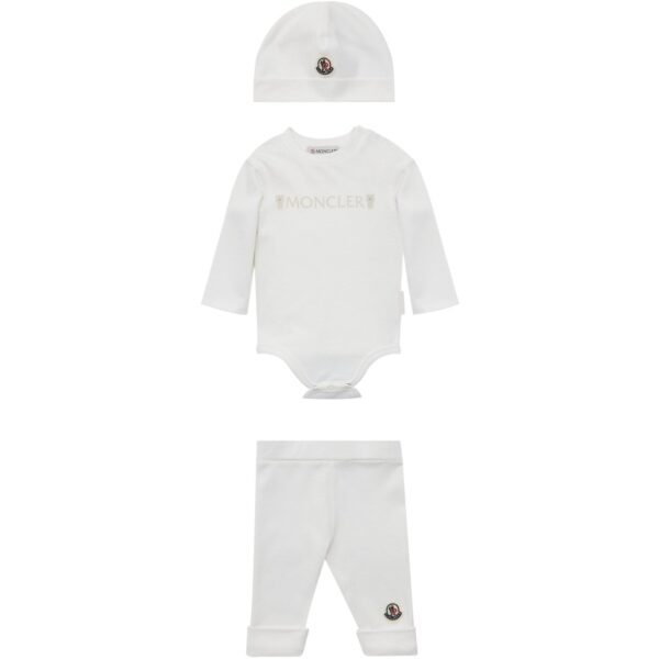 Moncler Light Beige Body & Bukser Sæt - Str. 6-9 mdr  6-9 mdr