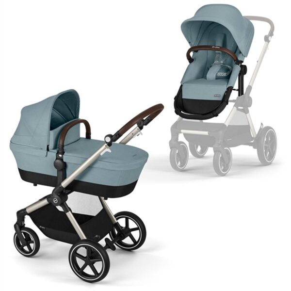 Cybex Eos Lux Sky Blue 2-i-1 Klapvogn