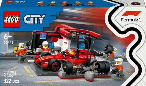 60443 LEGO City F1®-pitstop og pitcrew med Ferrari-bil