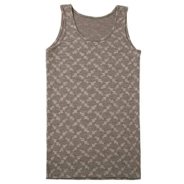 Tank top i brun tynd uldstrik til kvinder Brown S