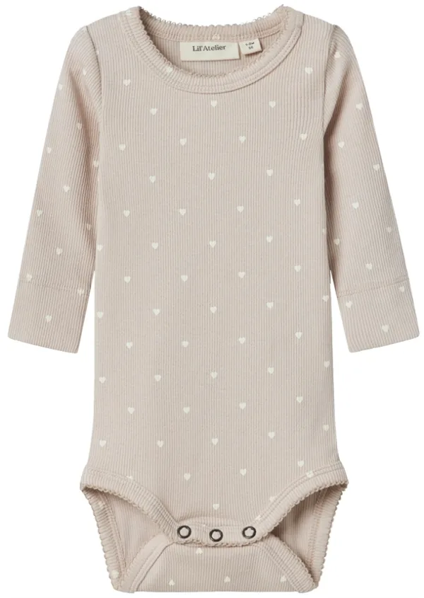 Lil Atelier Body - Hjerter - Gago Gray Morn Heart  80