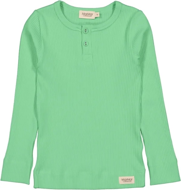 MarMar Bluse Modal m. knapper Cale Green  104