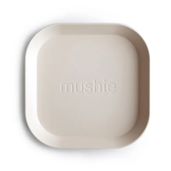 Mushie tallerken Ivory 2-pak