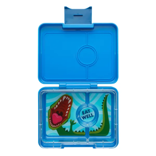 Yumbox snack madkasse 3 rum - Surf Blue Dino