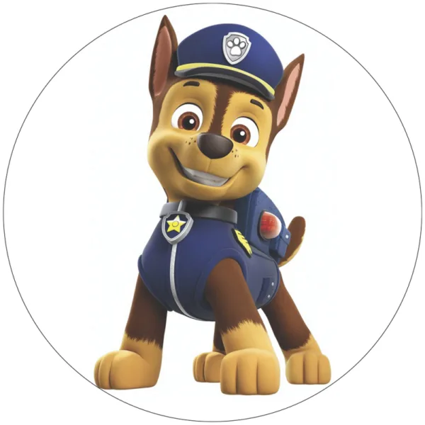 Paw Patrol rundt sukkerprint 19 cm - Chase