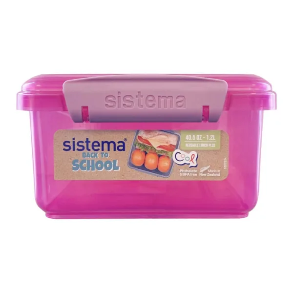 Sistema madkasse Lunch Plus 1,2 l - Støvet rosa