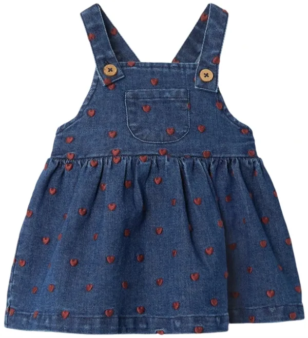 Lil Atelier Spencer - Hjerter - NbfLiva Dark Blue Denim  56