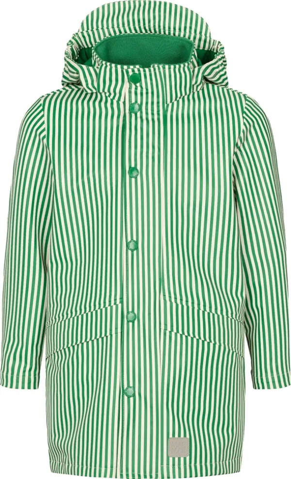 MarMar Regnjakke - October Jacket - Green Stripes  128-134