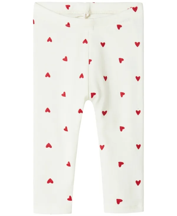 Name It Leggings NbfDheart Cloud Dancer - Hjerter  56