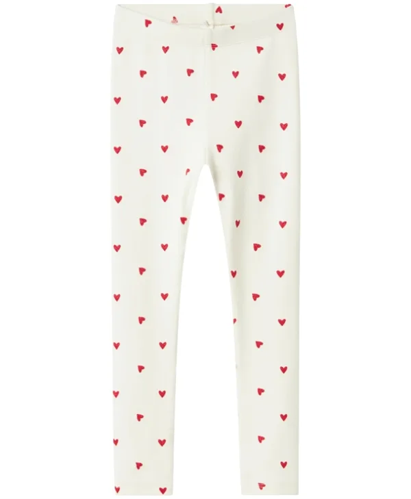 Name It Leggings NmfDheart Cloud Dancer - Hjerter  110