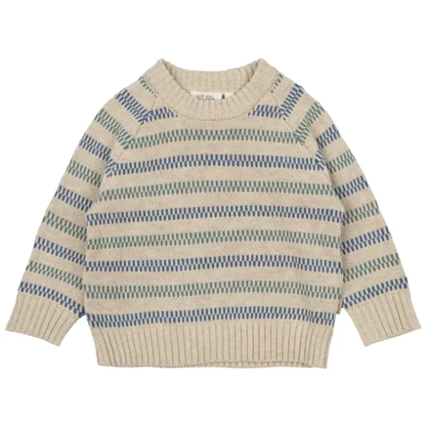 Petit Piao Bluse - Strik Sweater - Blue/green/off white  104