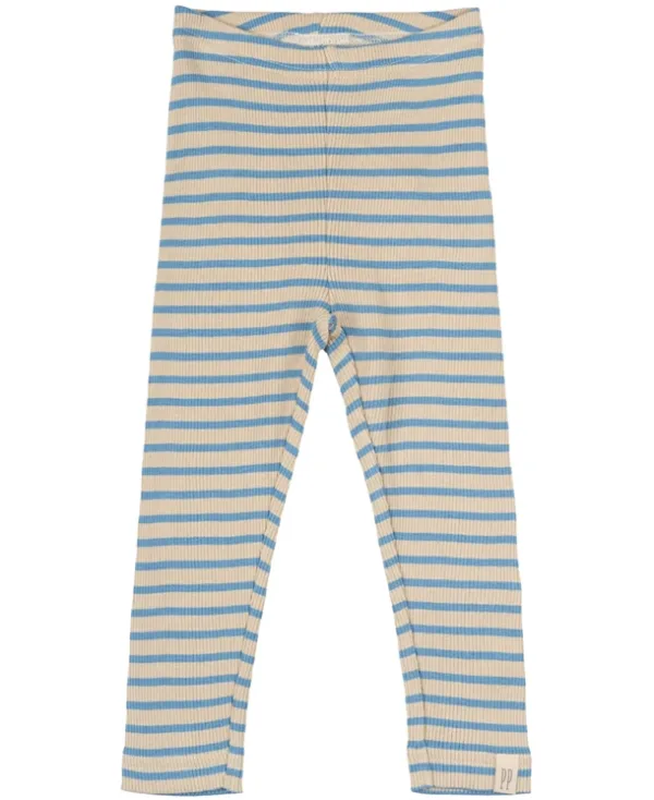 Petit Piao Leggings - Striber - Allure Blue/Dark Off White  80