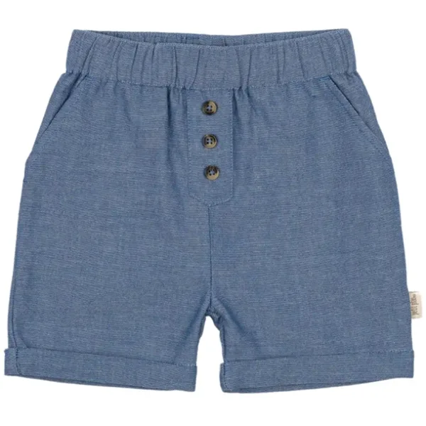 Petit Piao Shorts - Button Woven - Denim Blue  116